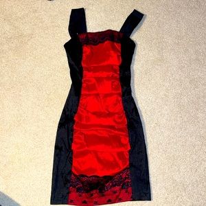 Sexy black & red dress